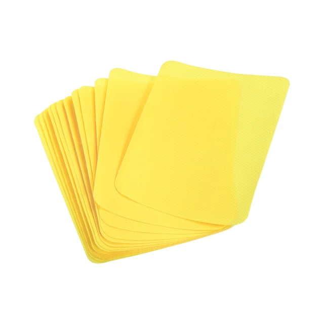 Tela Parche Termoadhesivos Parches Amarillo 4.9"x3.7" para Ropa, Pantalones, Bolsos Agujero Reparación y Decoración Paquete de 12