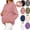 Pinks, variant on Maternity Nursing Sweatshirt, Pregnant Women Soft Fleece Pullover Tops with Zippered Casual Solid Color Long Sleeve Crew Neck Sweatshirt No Hood Gray XL