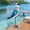 Heron-blue, variant on Solar Heron Metal Crane Statue Garden Heron Sculpture, Glass Outdoor Crane Yard Art Coastal Ocean Bird Decor 24 Inch Lawn Ornament for Backyard Porch Patio Decor（Green）