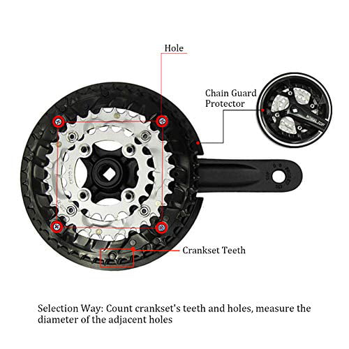 Black Plastic Chain Wheel Crankset Protector Cover for Mountain Bike Yosoo Health Gear Mountain Bike Chain Guard Bicycle Chain Sprocket