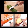 thumbnail image 4 of 2-Piece Vegetable Peeler, Stainless Steel, Stainless Steel Serrated Curved Blade Soft Skin Peeler, Thrifty, 4 of 4