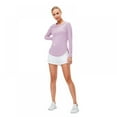 thumbnail image 2 of Women's UPF 50+ Workout Shirts Sun Protection Quick Dry Long Sleeve Scoop Neck Yoga Activewear Plain Tee Tops, 2 of 7