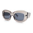 thumbnail image 5 of Womens Mod Thick Beveled Plastic Retro Glamorous Sunglasses Slate - Black, 5 of 8