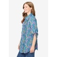 thumbnail image 3 of Woman Within Plus Size Pintucked Button Down Gauze Shirt, 3 of 6