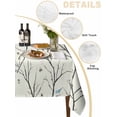 thumbnail image 2 of Branch Flower Table Cloth 60x102 Inch Rectangle, Bee Bird Bud Retro Waterproof Tablecloth Washable Table Cover for Party Picnic Dinner Decor, 2 of 9