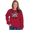 thumbnail image 4 of Bad Moms Club Funny Mothers Day Skull Women Crewneck Sweatshirt Brisco Brands M, 4 of 6