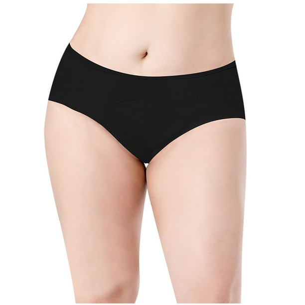 Puntoco Bragas para mujer de cintura alta, tallas grandes, cintura media alta, pantalones fisiológicos menstruales, pantalones triangulares a prueba de fugas, ropa interior deportiva transpirable