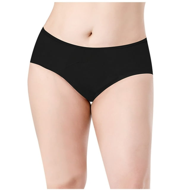 Soki Underwear for Women Cheeky Plus Size Mid High Waist Seamless Panties