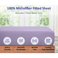 thumbnail image 6 of Royale Linens Fitted Sheet CalKing -Brushed Hotel Quality 1800 UltraSoft Wrinkle & Fade Resistant -Bottom Sheet -Deep Pocket Stretches Up to 16" -Fitted Sheet Only -Elastic Sheet (CalKing, Lavender), 6 of 10
