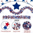 thumbnail image 2 of Topboutique Patriotic Tinsel Garland 8 Pcs 6.56 ft Metallic Star Red White Blue Garland 4th of July Decorations Independence Day Metallic Twist Hanging Garland for Staircase Railing,Total 52.5 ft, 2 of 7