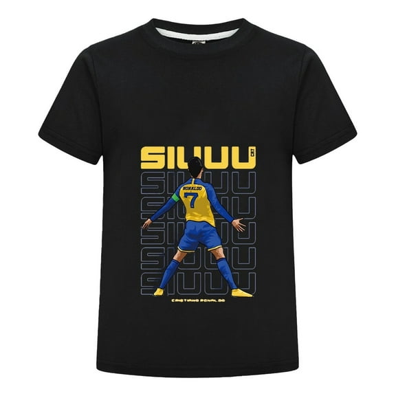 Youth Soccer Tee for Boys and Girls | CR7 Cristiano Ronaldo Fan Shirt | Cool Summer Top