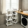 thumbnail image 4 of Gymax 2PCS 4 Tier Slim Storage Cart Detachable Kitchen Organizer Utility Shelves, 4 of 10