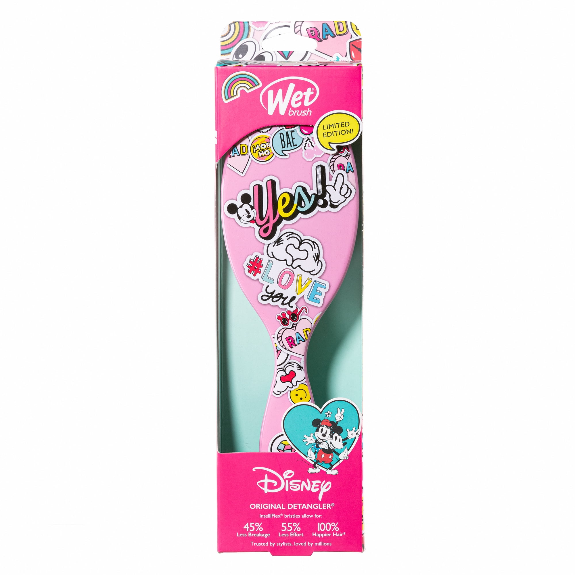 Wet Brush Original Detangler Disney Classic Brush - Peace Love Pink for Unisex - 1 Pc