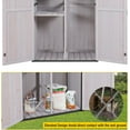 thumbnail image 4 of Aivituvin Store Weather-Resistant Metal Frame Storage Shed with Adjustable Shelves, Off-White, 4 of 6