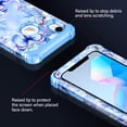 thumbnail image 2 of Casetego for iPhone XR Case,Heavy Duty Shockproof Protection Hard Plastic Bumper +Soft Silicone Rubber Protective Case,Blue Butterfly, 2 of 7