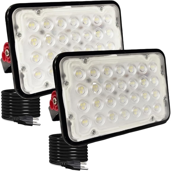 50W Led Outdoor Flood Light, Exterior Flood Lights, Led Stadium Lights, Plug in Flood Light, with 59 Inch Line, for Yard, Playground, Lawn,Garden,Garages,Basketball Court, Stadium