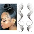thumbnail image 1 of Hair Edge Tattoo Stickers Hairline Tattoo Sticker Template Fake Hair Tattoo Stickers, Curly Hair Waterproof Temporary Tattoos Hairline Sticker Waterproof Lasting（BE-002）, 1 of 7