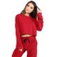 thumbnail image 1 of Mujeres Sport Yoga Crop Top Blusa O-cuello Manga larga Ropa deportiva informal Pullover Top Camiseta Abanopi Cima, 1 of 7