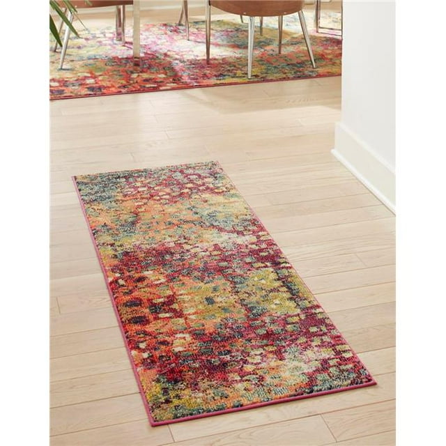 Unique Loom 3153651 2 x 8 Pi Lierre Jardin Runner Rug&44; Multi Couleur