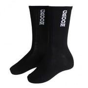 amagogo 2xCotton Mens Wedding Groom Socks Breathable Short Crew Socks Black GROOM