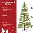 thumbnail image 6 of Euroco 6 Feet Artificial Full Christmas Tree Includes LED Lights and Metal Stand, 612 Tips Full Tree,Xmas Decoration, 6 of 9