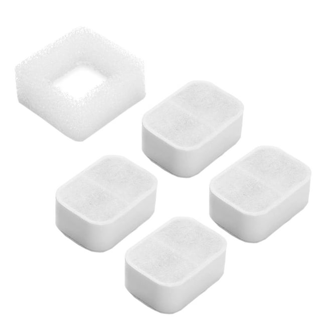 Replacement Filters for Ceramic Cat Water Fountain, Carbon Filters and Foam Filters