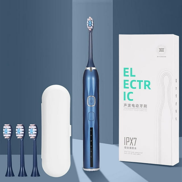 WSBDENLK 15 Level Adult Electric Toothbrush,Household Soft Bristle Cleaning Toothbrush,Ultrasonic Charging Fully Automatic Intelligent Toothbrush Charging Model with 6 Brush Heads