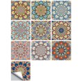 thumbnail image 1 of 10Pcs Simulated Tile Sticker Home Adhesive Decal Baroque Style Mural Sticker, 1 of 8