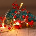 thumbnail image 4 of SHAGUOZHOU Ocean Pearl String Lamp 10 Feet 40 Led Lights Battery Powered With 8 Flash Modes Remote Control And Solar Xmas Lights for Trees Clear Lights for Bedroom Window Blinking Lights for Fireplace, 4 of 5