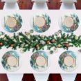 thumbnail image 7 of Ryvnso Christmas Berry Snowflakes Round Plate Mats Dining Table Placemat Set of 4 for Holiday Decoration, 7 of 7
