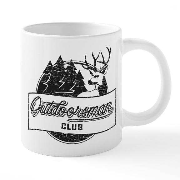 CafePress - Outdoorsman Club - 20 Oz White Ceramic Mega Mug