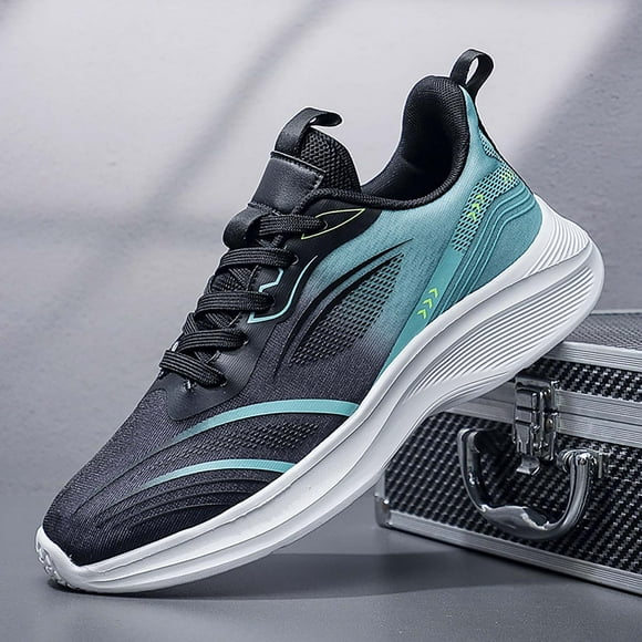 XIMIN Men's Athletic Running Shoes Shock Absorbing Breathable Lightweight Plus Size Walking Shoes Workout Sport Trail Comfort Sneakers Jogging Sneakers Shoes (9, Black)