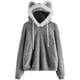 thumbnail image 1 of Pntutb Señoras Moda Casual Otoño Invierno Color sólido Con capucha Orejas de gato Suelto Casual Felpa Suéter top Pntutb Pntutb-1279, 1 of 5