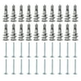 thumbnail image 1 of 50 juegos de anclajes de pared duraderos, autoperforantes y novedosos tornillos de fijación (plateados), 1 of 6