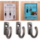 thumbnail image 3 of BR Ganchos de pared de bronce vintage - Juego de 10, colgadores de llaves decorativos, 3 of 5