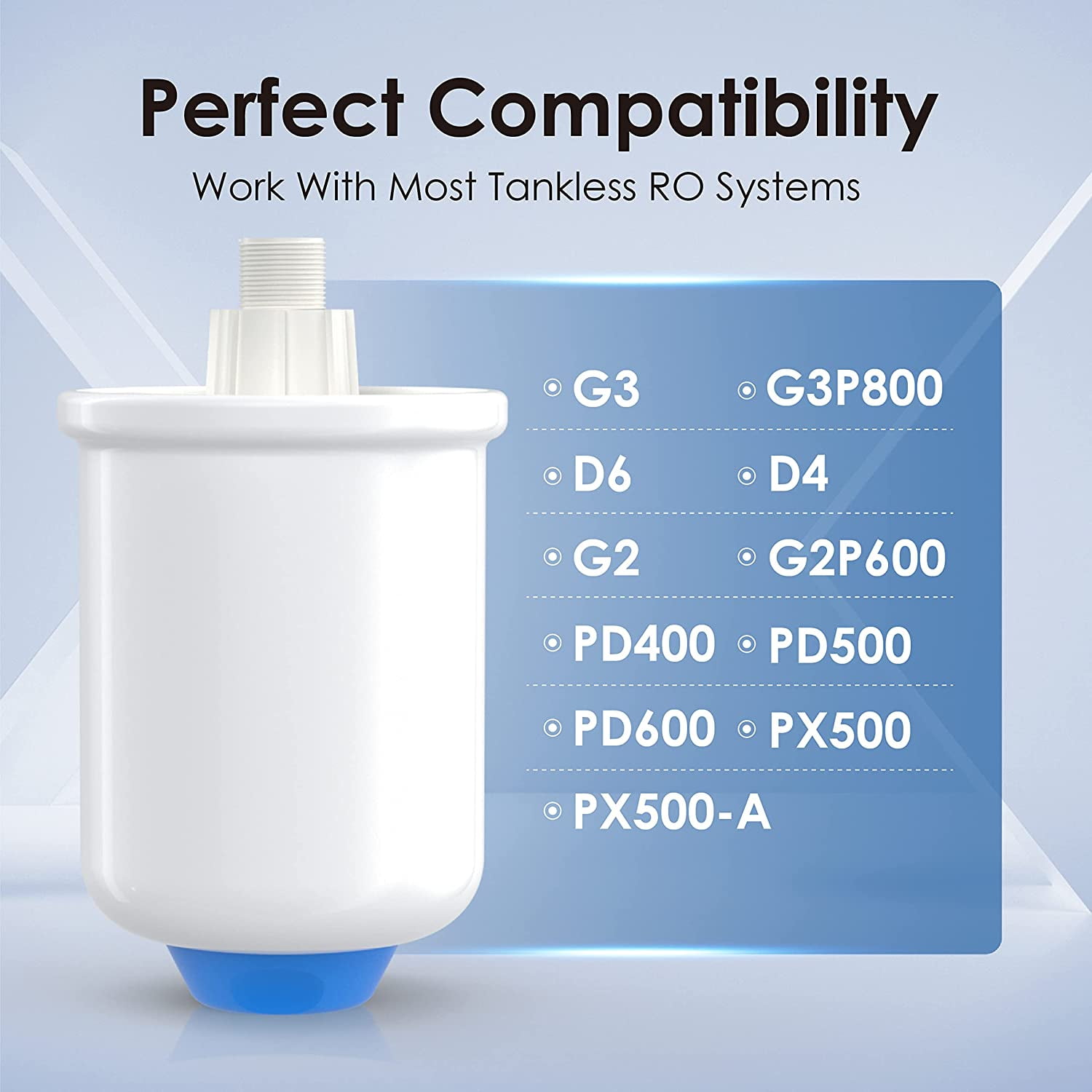 Waterdrop PMT Mini Water Pressure Tank for G3, G2, G2P600, D6, D4, 0.26-Gallon Pressurized Storage Water Tank for Tankless Reverse Osmosis System PD400,PD500,PD600,PX500,PX500-A with 1/4" Water Tubing