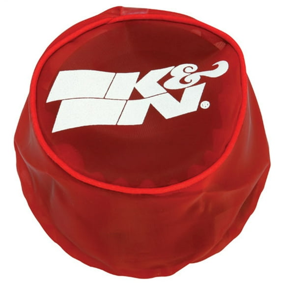 K&N Filters 22-2042PR PreCharger Filter Wrap; Round Tapered; Closed Top; ID-4.5 in.; H-2.5 in.; Red;