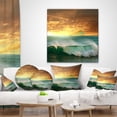 thumbnail image 4 of Designart Stormy White Wave in Blue Sea - Modern Beach Throw Pillow - 16x16, 4 of 5