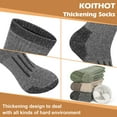 thumbnail image 2 of KOITHOT 3 Pack Merino Wool Socks for Men & Women, Thermal Boot Warm Hiking Socks, 2 of 7