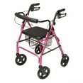 thumbnail image 1 of GF HEALTH PRODUCTS RJ4805P ROLLATOR ALUM CURV BR 8" PINK PINK, PADDED SEAT, LUMEX, 1 of 1