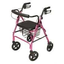 GF Health Products RJ4805P Lumex Walkabout Four-Wheel Contour Deluxe Rollator, Pink