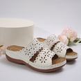 thumbnail image 2 of CaiJunJia Womens Sandals, Platform Sandals Women Comfortable Wide Width Summer Vacation Beach Sandals Slides for Women, 2 of 8