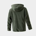 thumbnail image 2 of Mens Plain Fleece Jacket Zip-Up Pocket Work Outdoor Warm Hooded Coat Reversible, 2 of 8