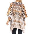 thumbnail image 2 of Sakkas Aymee Women's Caftan Poncho Cover up V neck Top Lace up With Rhinestone - CTW305-White - One Size, 2 of 5