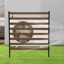 Miumaeov 2-Panel Air Conditioner Fence Outdoor Rectangular Privacy Fence Panel Brown 130*98.5cm