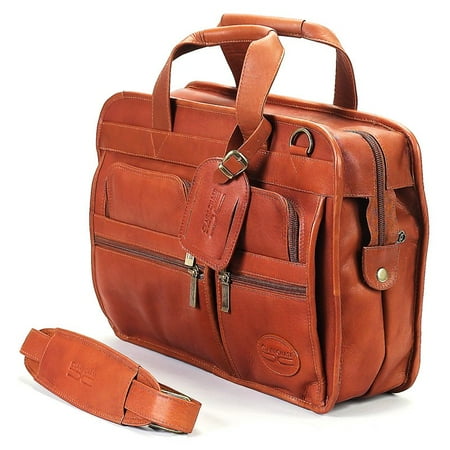 Slimline Flap Briefcase - ClaireChase Slimline Executive Briefcase - Saddle