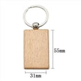 thumbnail image 4 of 48 Piezas de Madera en Rectangular Etiquetas Llaveros de Madera para Manualidades DIY, 4 of 8