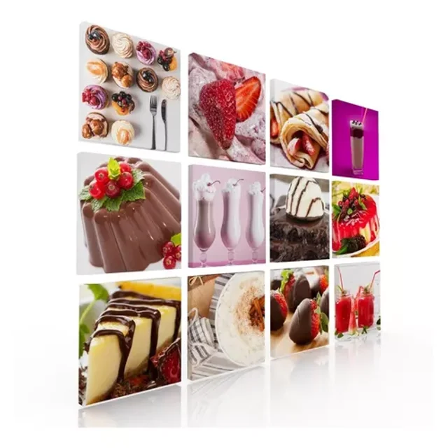Set de 12 cuadros DECORATIVOS IDEAS CREATIVAS IN postres
