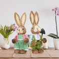 thumbnail image 3 of Easter Straw Bunny Rabbit Figurines Easter Simulation Bunny,2Pcs Standing Straw Bunny Ornament, Artificial Bunny Sculpture for Easter Decoration Tabletop Home Decor(#1), 3 of 8