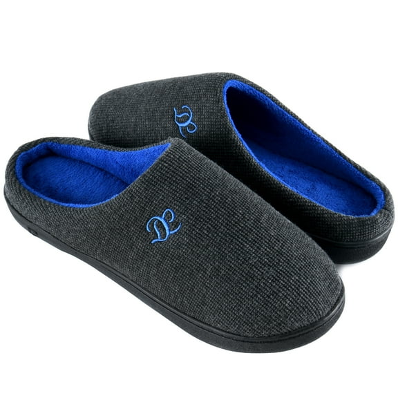 DL Mens Memory Foam House Slippers Slip on, Comfy Soft Indoor Home Bedroom Slippers For Mens Non-slip
